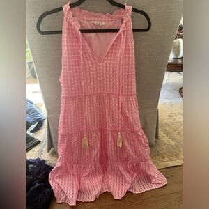 Pink windowpane THML dress EUC size medium